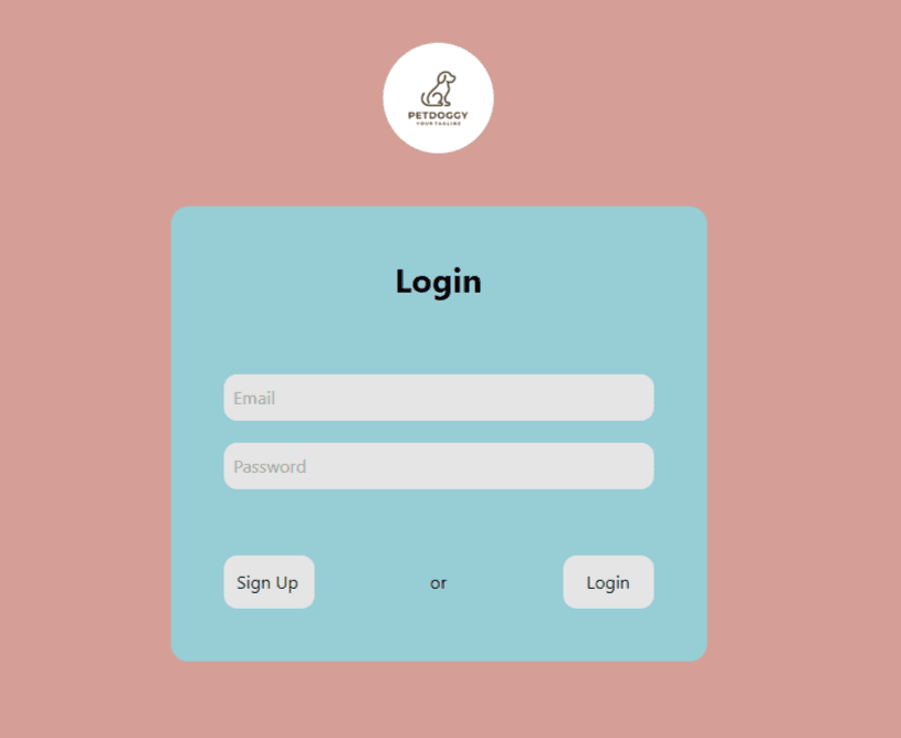A screenshot of the project homescreen,